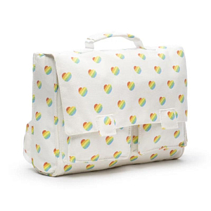 Портфель школьный текстильный Ratatam "Hearts", цветные сердца